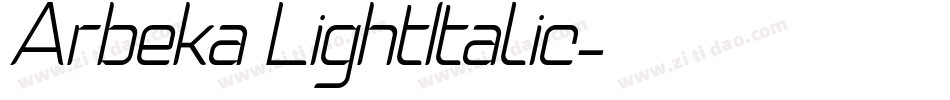 Arbeka LightItalic字体转换